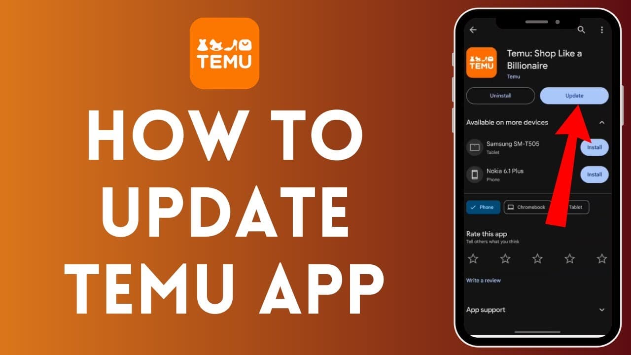 Så här uppdaterar du Temu-appen på olika enheter